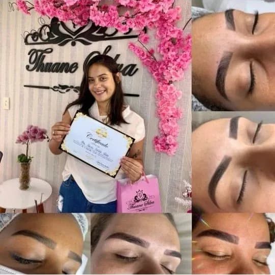 Aluna certificada no curso de design de sobrancelhas da Thuane Silva, foto 8