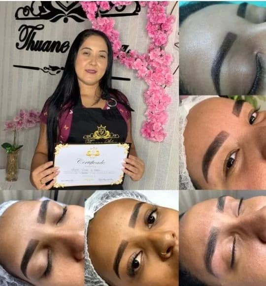 Aluna certificada no curso de design de sobrancelhas da Thuane Silva, foto 7